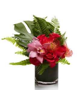 Tropical Rose & Orchid Elegance arrangement for Hawaii delivery