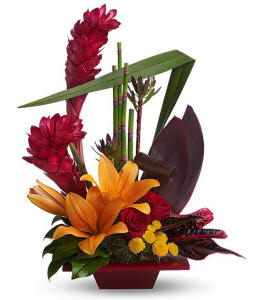 Tropical Bliss bouquet with tropical Hawaii flowers