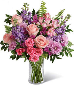 Cherry Blossom Bouquet with soft pink blooms hand-delivered in Georgia.