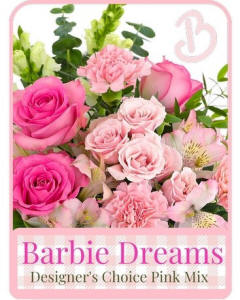Barbie Dreams bouquet with pink roses delivered in Gilbert