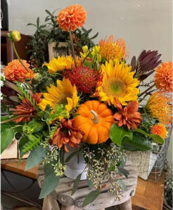 Bold Banksia - colorful mixed flowers in a vase