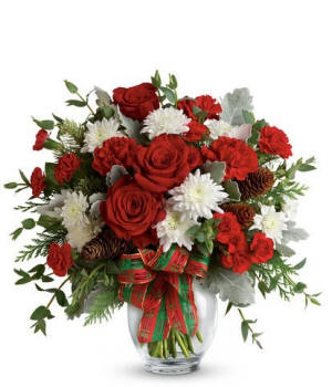 Holiday Joy Bouquet - red holiday flowers