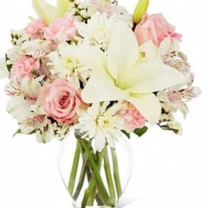 Pleasant Pastels bouquet with soft pastel flowers delivered in Phoenix