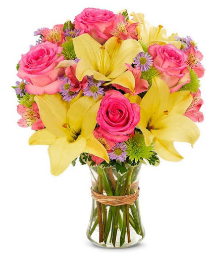 Beautiful Flower Bouquet With Bright Flowers 44.99