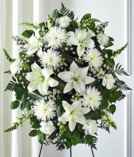 White Floral Standing Spray $109.99