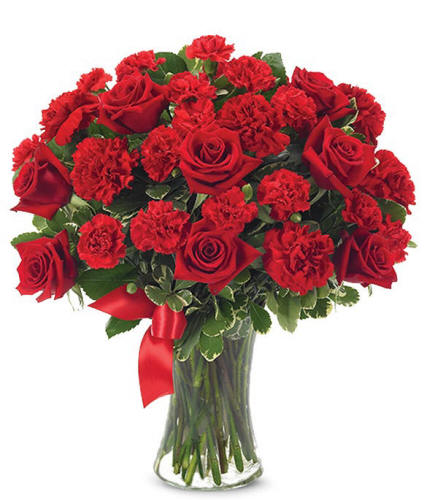 Red Roses and Carnations 64.99 Available For Delivery Today